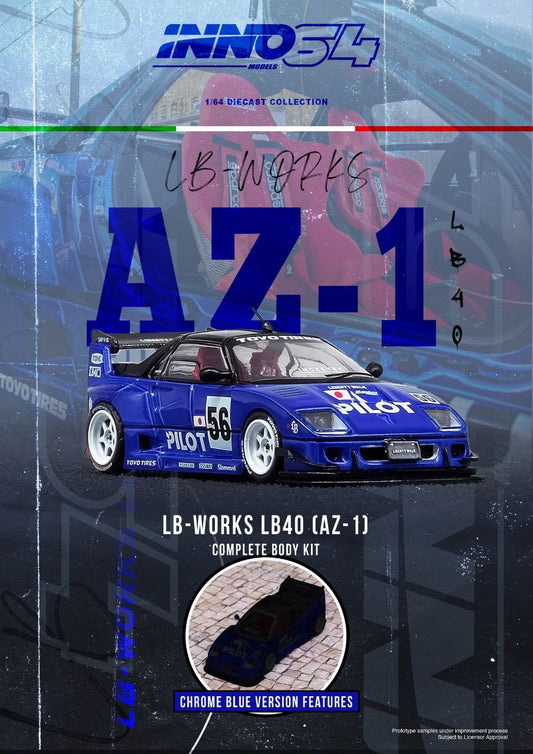 Inno64 Mazda AZ-1 Liberty Walk LB40 *Pilot* Blue