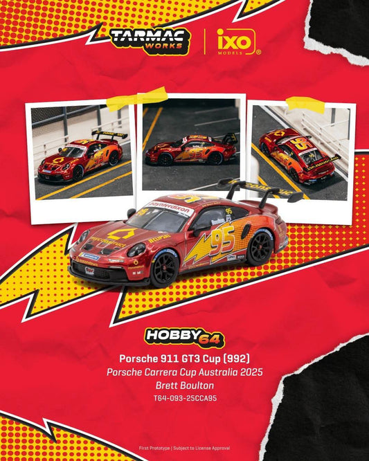 Tarmac Works 1:64 Porsche 911 GT3 Cup (992) Porsche Carrera Cup Australia 2025 Brett Boulton