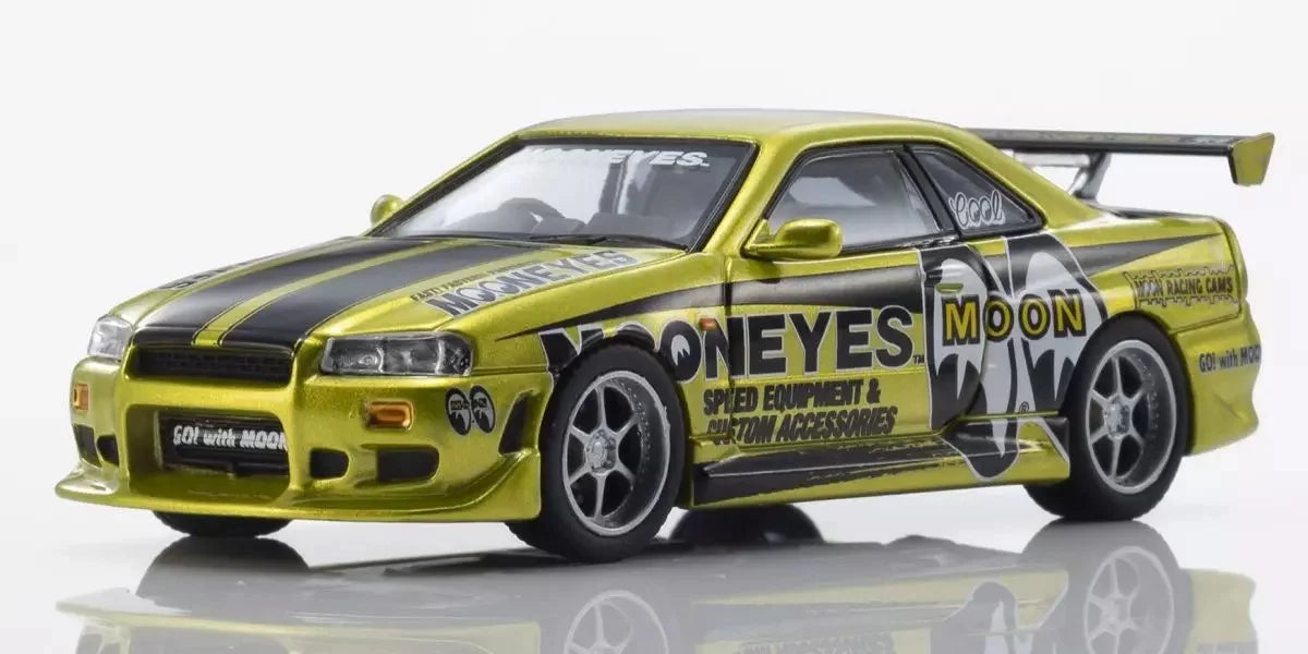 Kyosho 1:64 2026 Nissan Skyline GT-R (R34) *Mooneyes 1 with Led* KS07134LM1