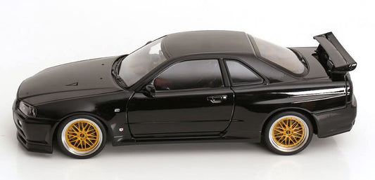 KK Scale 1:12 2001 Nissan Skyline GT-R R34 V-Spec II with BBS Rims Black