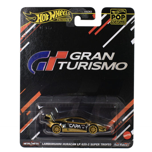 Hot Wheels 2025 Premium Pop Culture Lamborghini Huracán LP 620-2 Super Trofeo - Gran Turismo 1:64 -JBL75