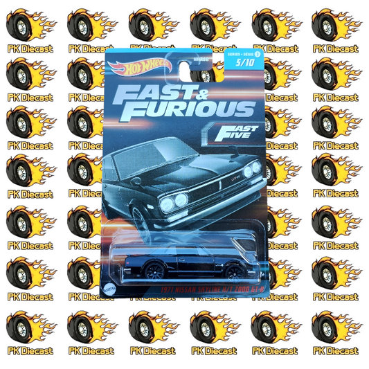 Hot Wheels 1:64 Fast & Furious Series 3 Fast Five 1971 Nissan Skyline H/T 2000 GT-R 5/10