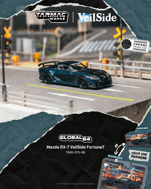 Tarmac Works 1:64 2026 Mazda RX-7 Veilside Fortune Dark Blue/Black