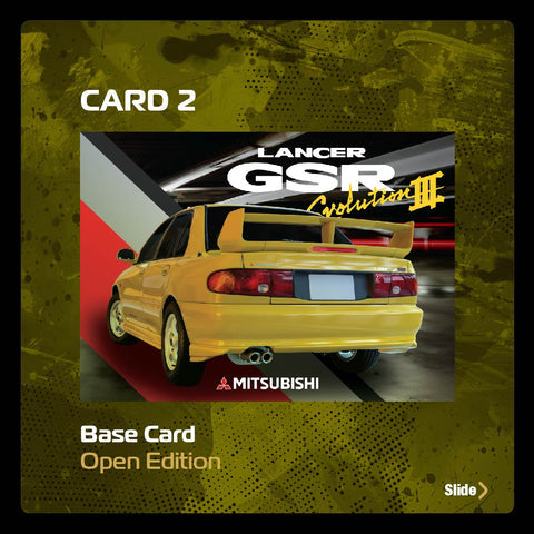 Tarmac Works 1:64 Mitsubishi Lancer GSR Evolution III Yellow with Tarmac Cards - GLOBAL64