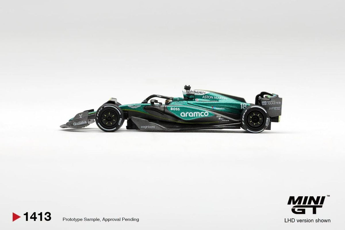 Mini GT 1:64 Aston Martin AMR24 #18 Lance Stroll 2024 F1 2024 Las Vegas GP #1413