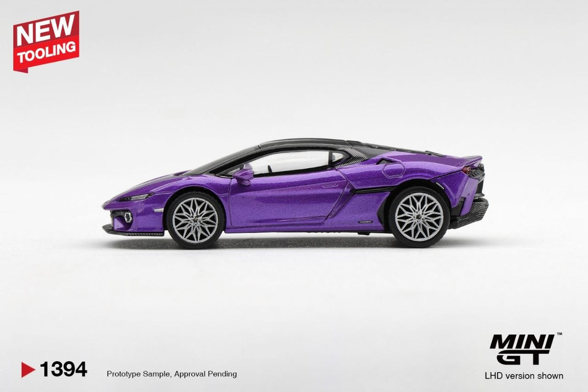 Mini GT 1:64 Lamborghini Temerario Viola Pasifae #1394