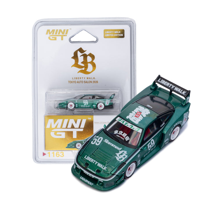 Mini GT 1:64 Tokyo Auto Salon 2026 LB-Super Silhouette Nissan 180SX Green