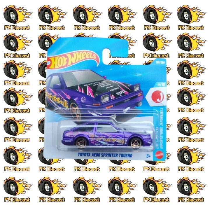 Hot Wheels 1:64 Mainline Toyota AE86 Sprinter Trueno 198/250 HW J-Imports Short Card