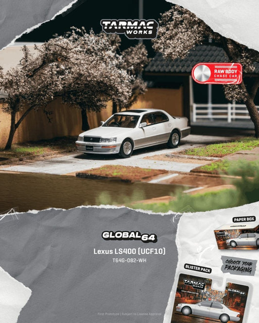 Tarmac Works 1:64 2001 Lexus LS400 (UCF10) Pearl White