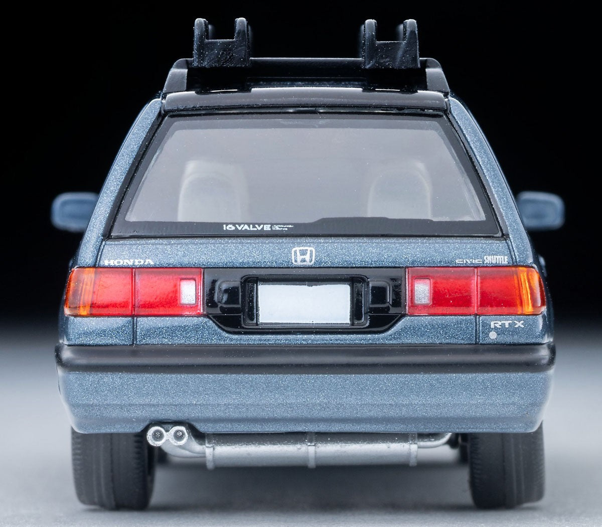 Tomica Limited Vintage 1:64 1990 Honda Civic Shuttle RT X with Figure and Mountain Bike Blue