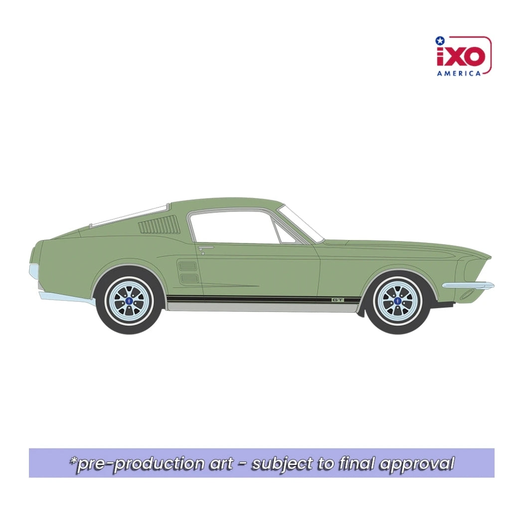 IXO America 1:64 1967 Ford Mustang GT Fastback Lime Gold Metallic