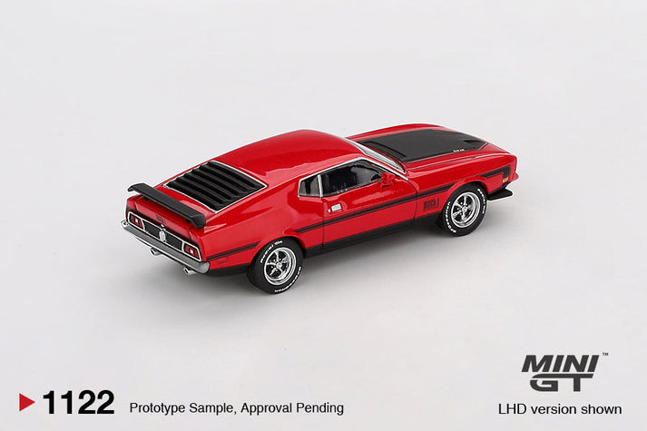 Mini GT 1:64 Ford Mustang Mach1 1971 Race Red (LHD) #1122