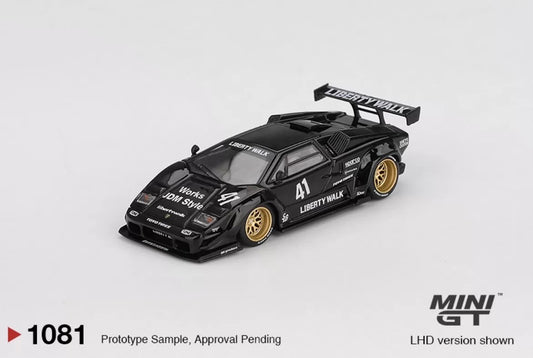 Mini GT 1:64 Lamborghini Countach LB-WORKS Black (LHD) #1081
