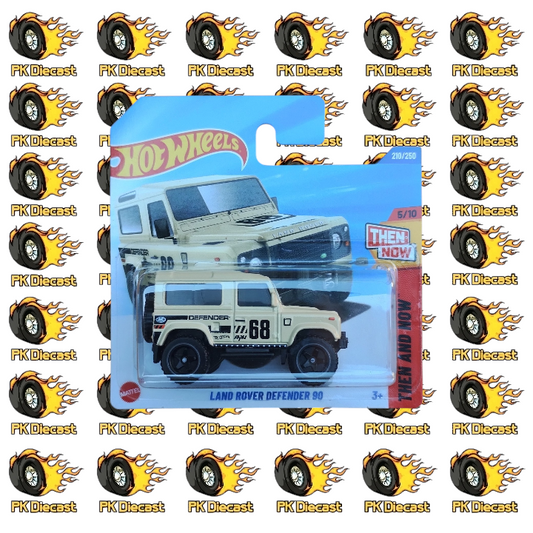 Hot Wheels 1:64 Mainline Land Rover Defender 90 210/250 Then and Now Short Card