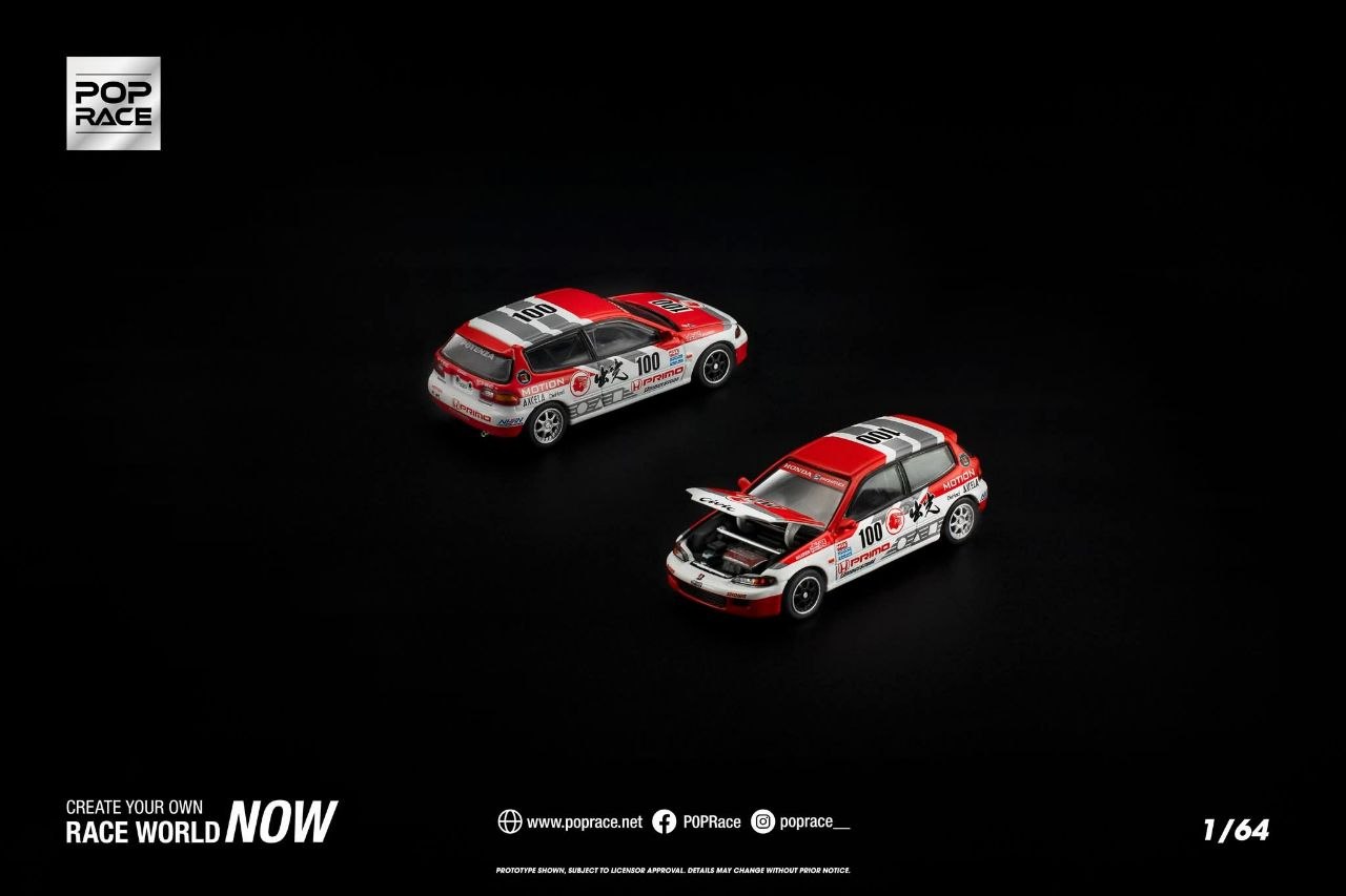 Pop Race 1:64 Honda Civic (EG6) Idemitsu Motion Infinite