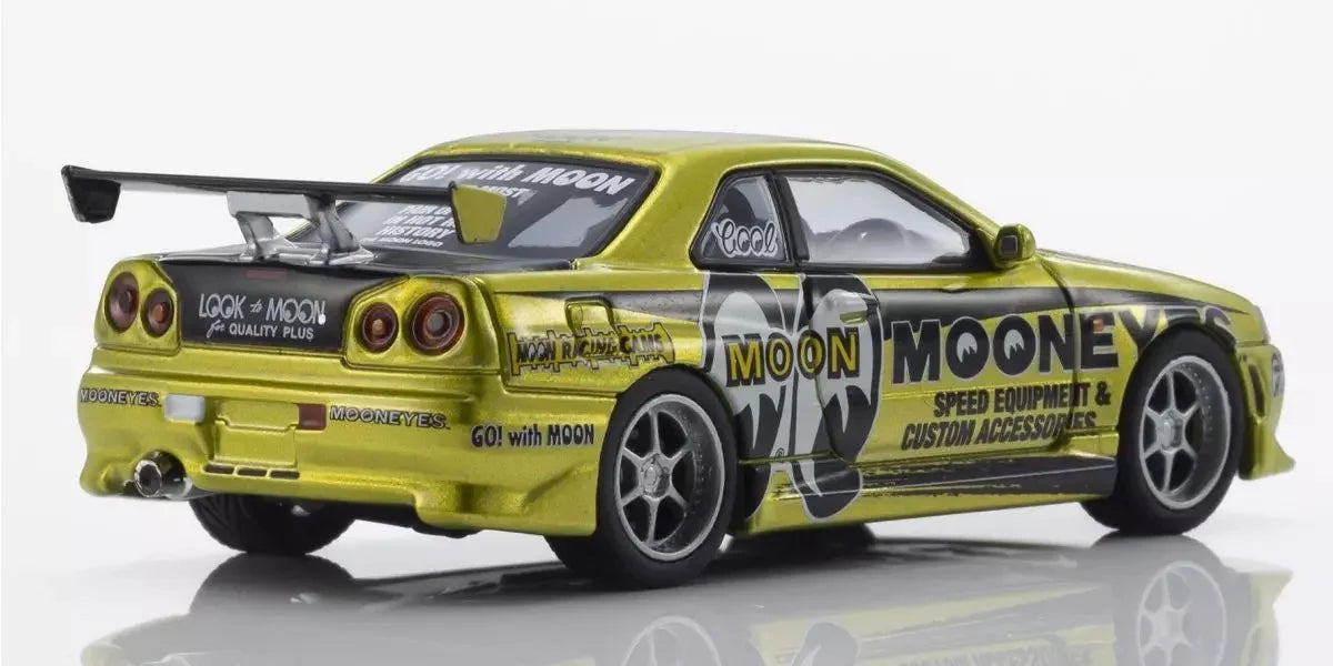 Kyosho 1:64 2026 Nissan Skyline GT-R (R34) *Mooneyes 1 with Led* KS07134LM1