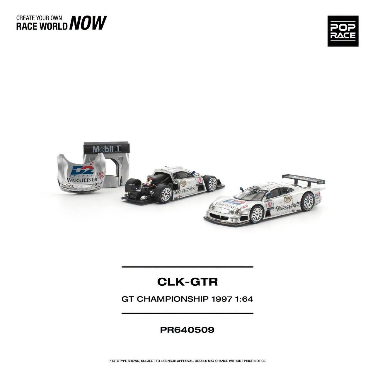 Pop Race 1:64 Mercedes Benz AMG CLK GTR FIA GT Championship 1997 #0509