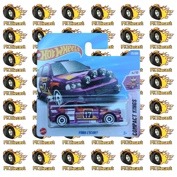 Hot Wheels 1:64 Mainline Ford Escort Purple 113/250 Compact Kings Short Card
