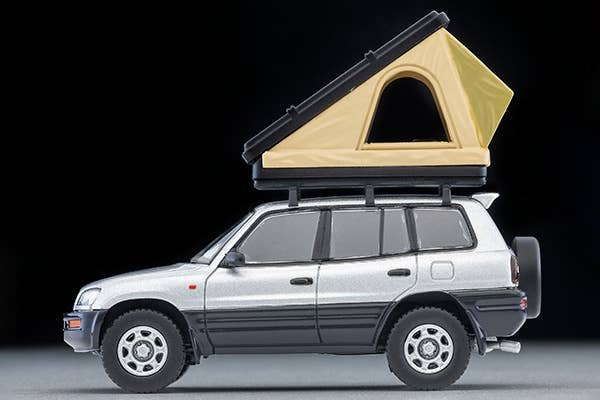 Tomica Limited Vintage 1:64 Toyota RAV4J V silver with tent
