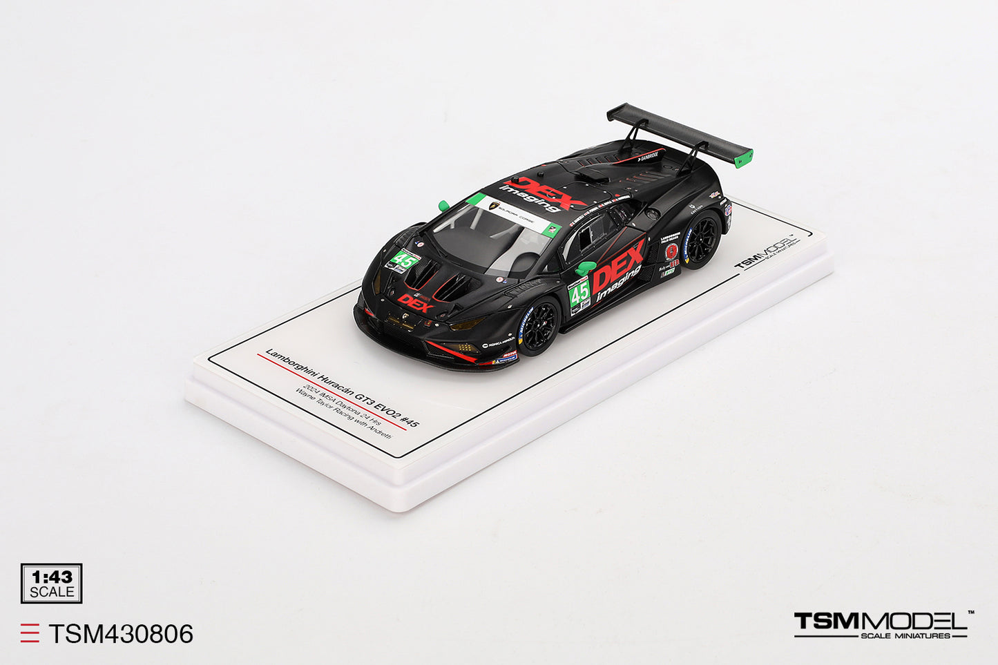 TSM True Scale Miniatures 1:43 Lamborghini Huracán GT3 EVO2 #45 Wayne Taylor Racing with Andretti 2024 IMSA Daytona 24 Hrs TSM430806