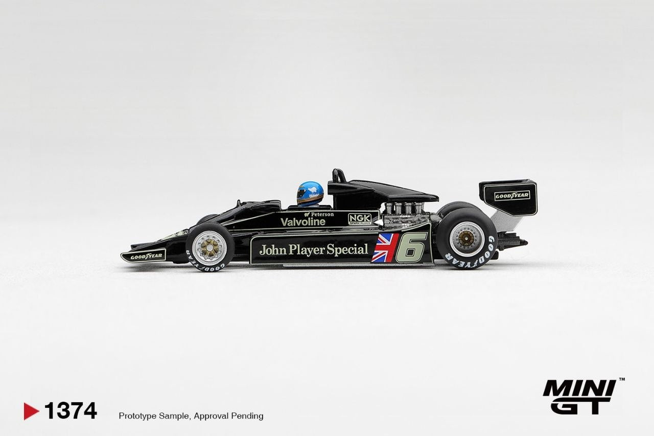Mini GT 1:64 Lotus 78 #6 Ronnie Peterson 1978 S. African GP Winner #1374