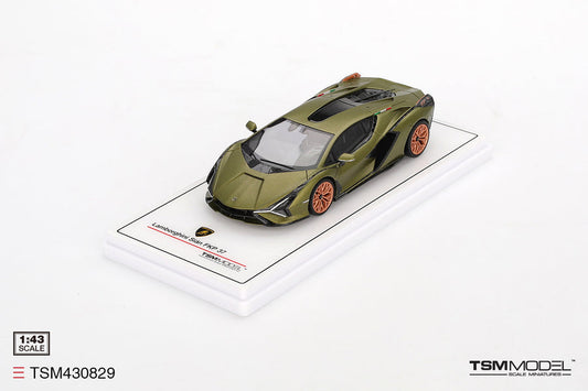 TSM True Scale Miniatures 1:43 Lamborghini Sian FKP 37 Verde Gea Matt Green TSM430829