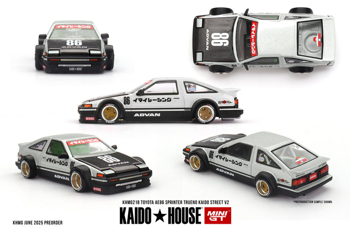 Kaido House x Mini GT 1:64 Toyota AE86 Sprinter Trueno Kaido Street V2 #218