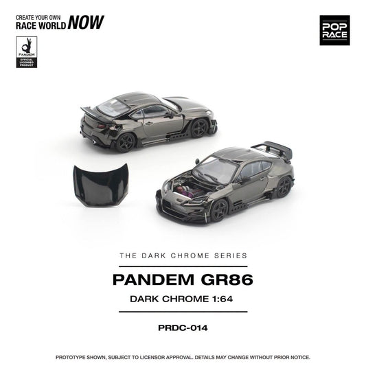 Pop Race 1:64 Pandem GR86 Dark Chrome Series PRDC-014