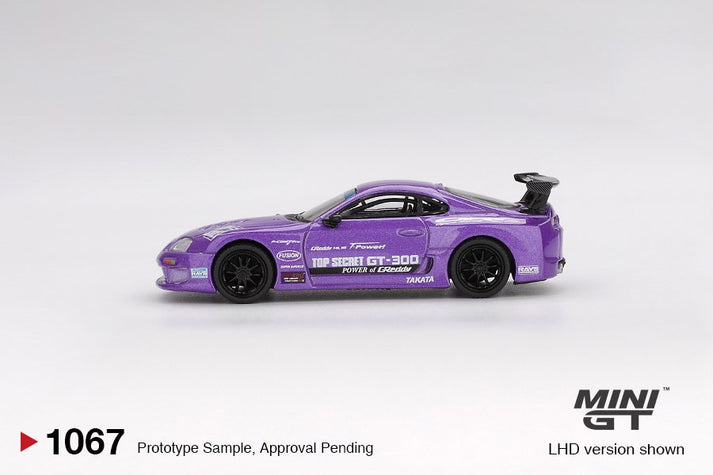 Mini GT 1:64 Toyota Supra (A80) Top Secret GT-300 Top Secret Purple (RHD) #1067