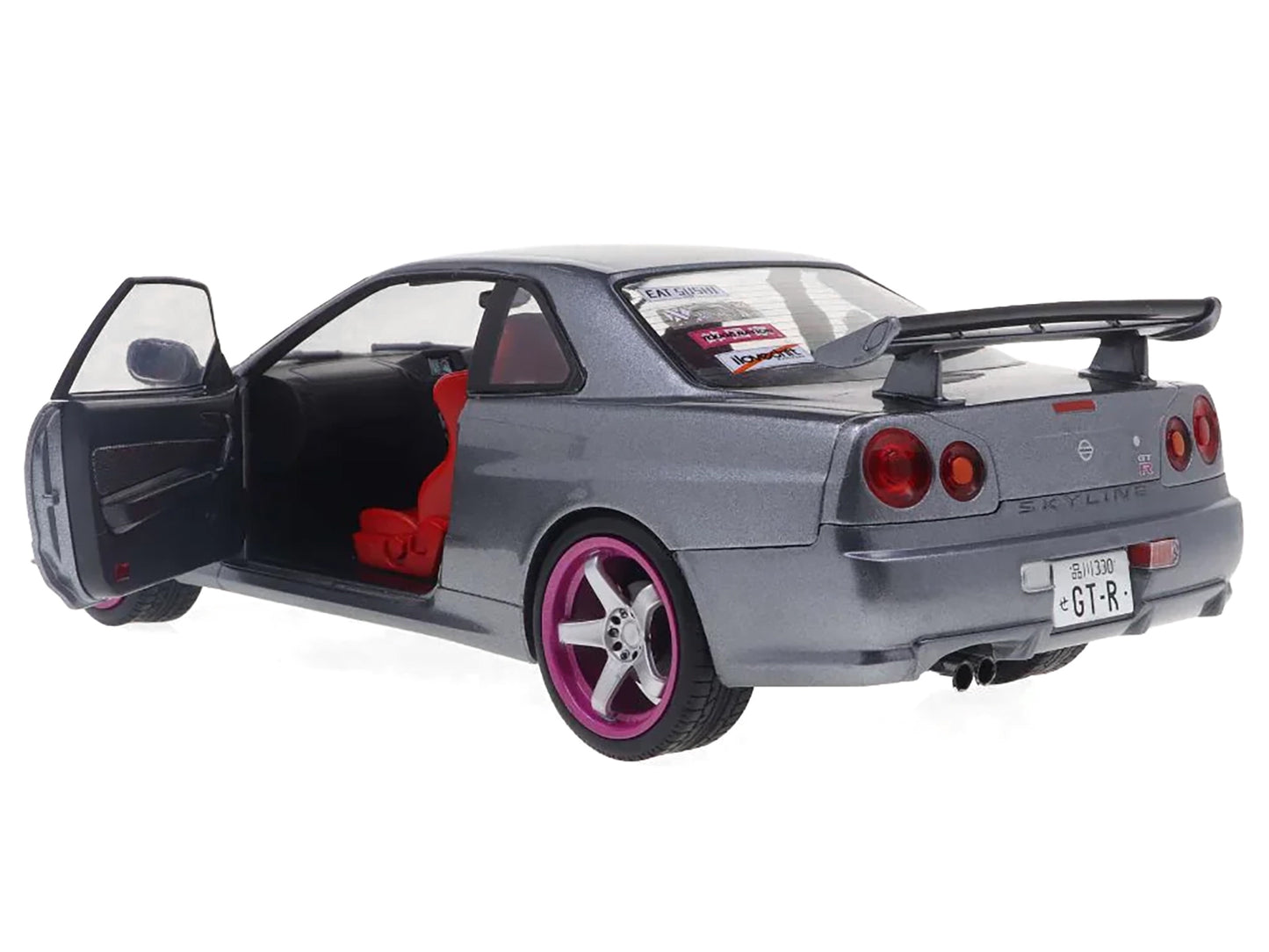 Solido 1:18 1999 Nissan Skyline GT-R (R34) Silver/Purple Metallic