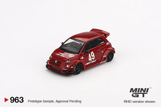 Mini GT LB-WORKS x Abas Works Abarth 595 Red MGT00963-R 1:64