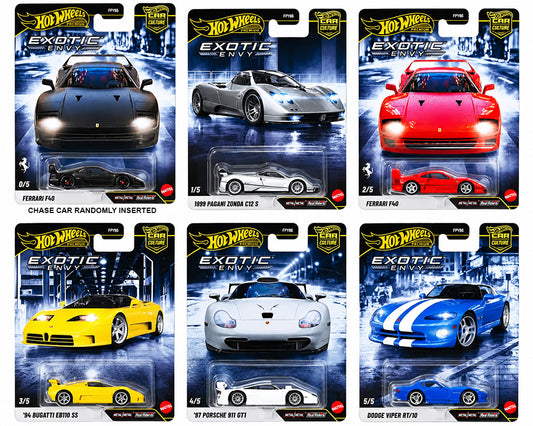 Hot Wheels 1:64 2027 Premium Car Culture Exotic Envy Factory Sealed Case X10 Cars