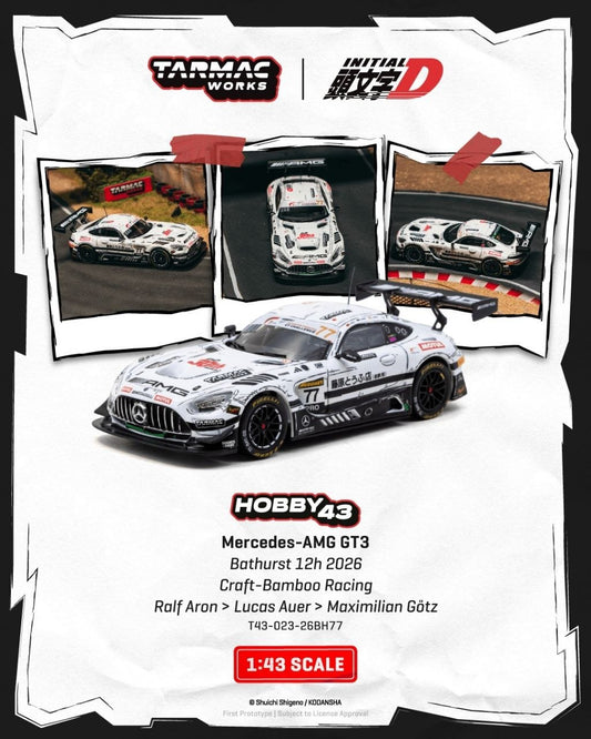 Tarmac Works 1:43 Mercedes-AMG GT3 Bathurst 12h 2026
Craft-Bamboo Racing Ralf Aron/Lucas Auer/Maximilian Götz