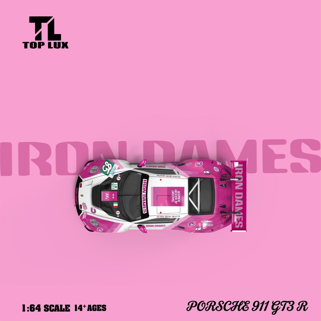 Top Lux TL 1:64 Diecast Model
911 GT3 R Iron Dames #85 Livery (TL64006)