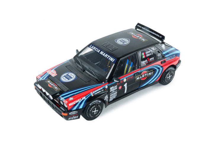 Solido 1:18 Lancia Delta HF Integrale Tribute To Biason Black Sacco Rallye Monte *Damaged Packaging*