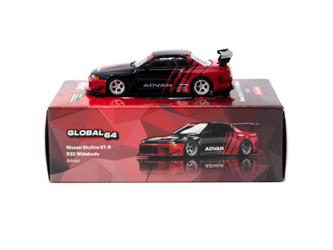 Tarmac Works 1:64 Nissan Skyline GT-R R32 Widebody Advan - JCCS Special Edition - GLOBAL64