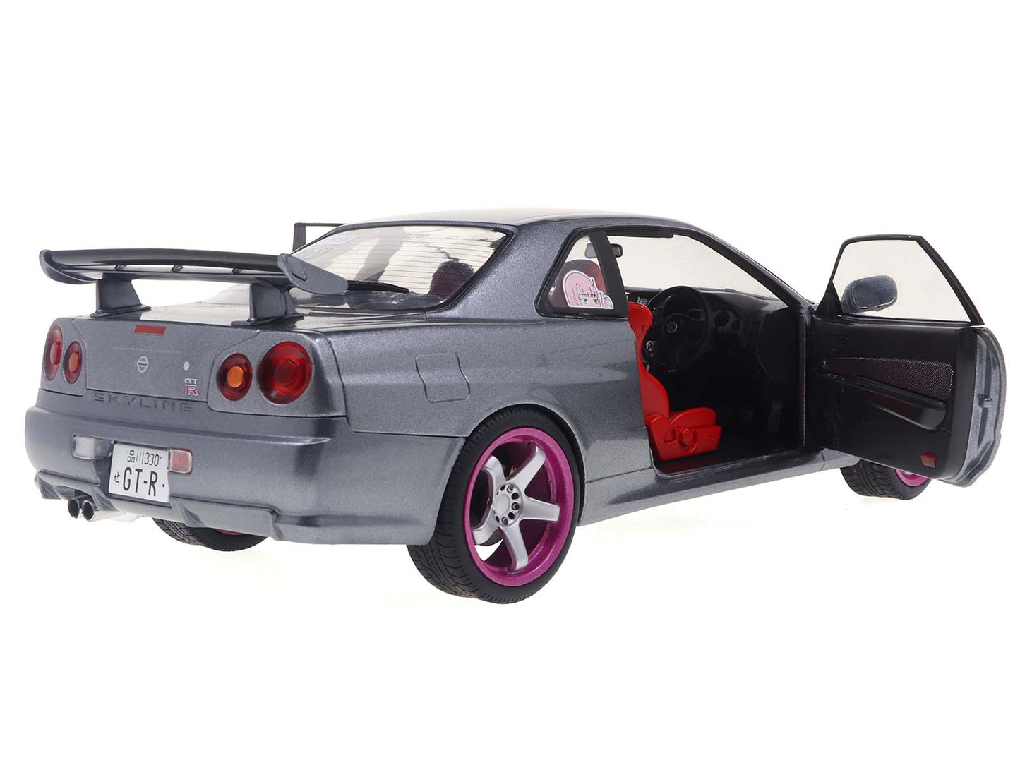 Solido 1:18 1999 Nissan Skyline GT-R (R34) Silver/Purple Metallic