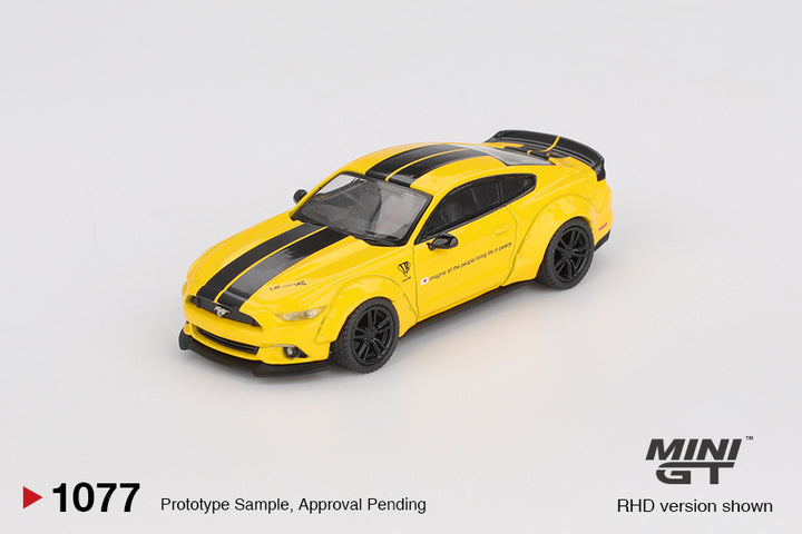 Mini GT 1:64 Ford Mustang LB-WORKS Triple Yellow (RHD) #1077
