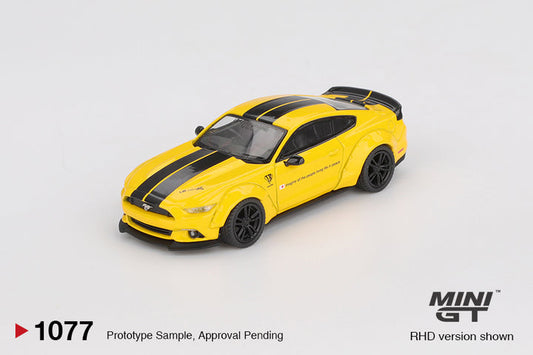Mini GT 1:64 Ford Mustang LB-WORKS Triple Yellow (RHD) #1077