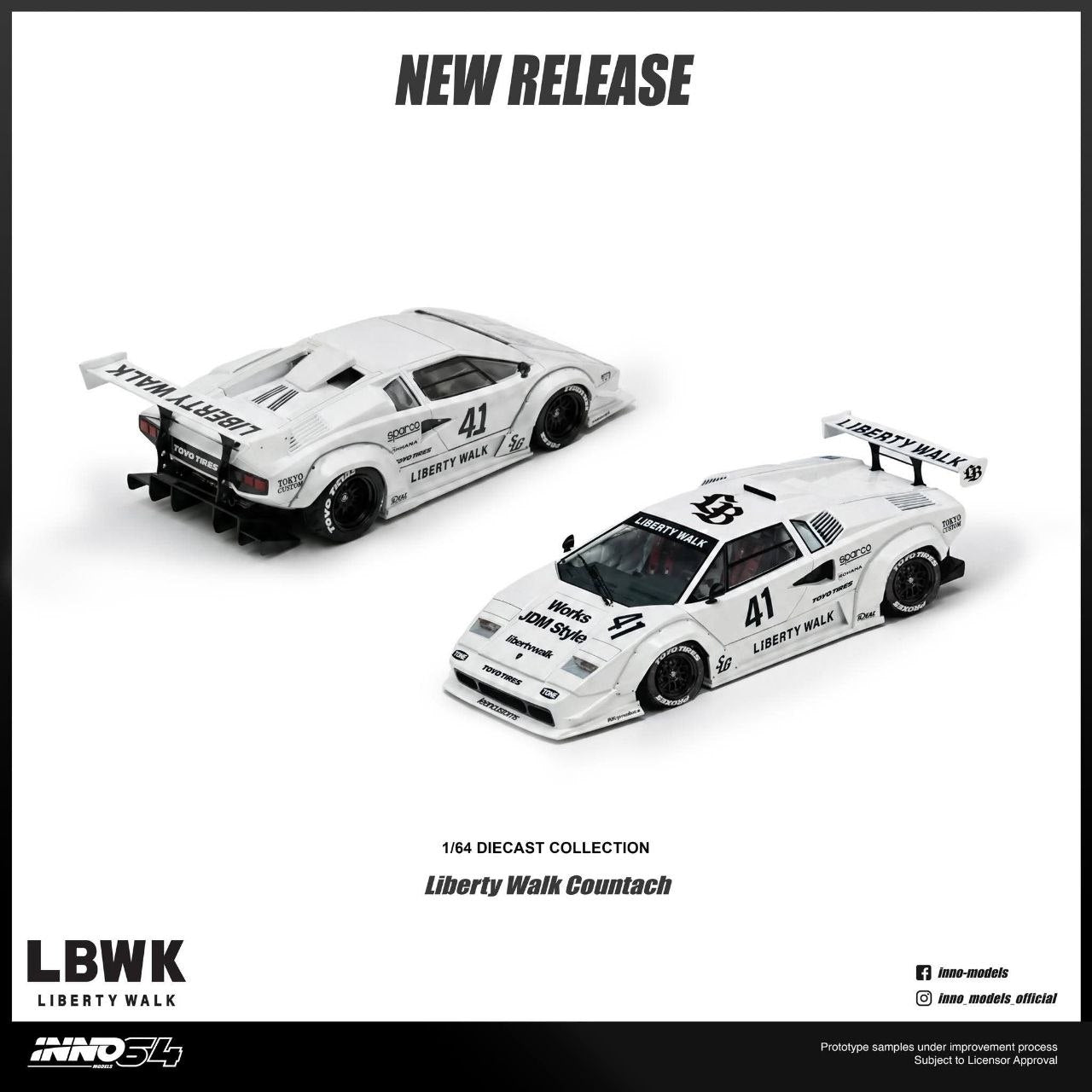 Inno64 Liberty Walk Countach White