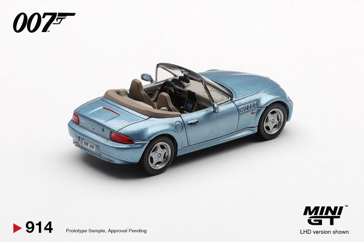 Mini GT 1:64 BMW Z3 “GoldenEye” #914 English Blister Packaging