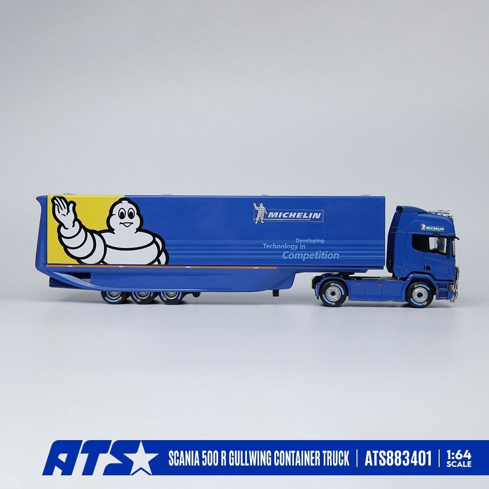 ATS 1:64 Diecast Model Scania 500 R Gullwing Container Truck
Michelin Livery (ATS883401)