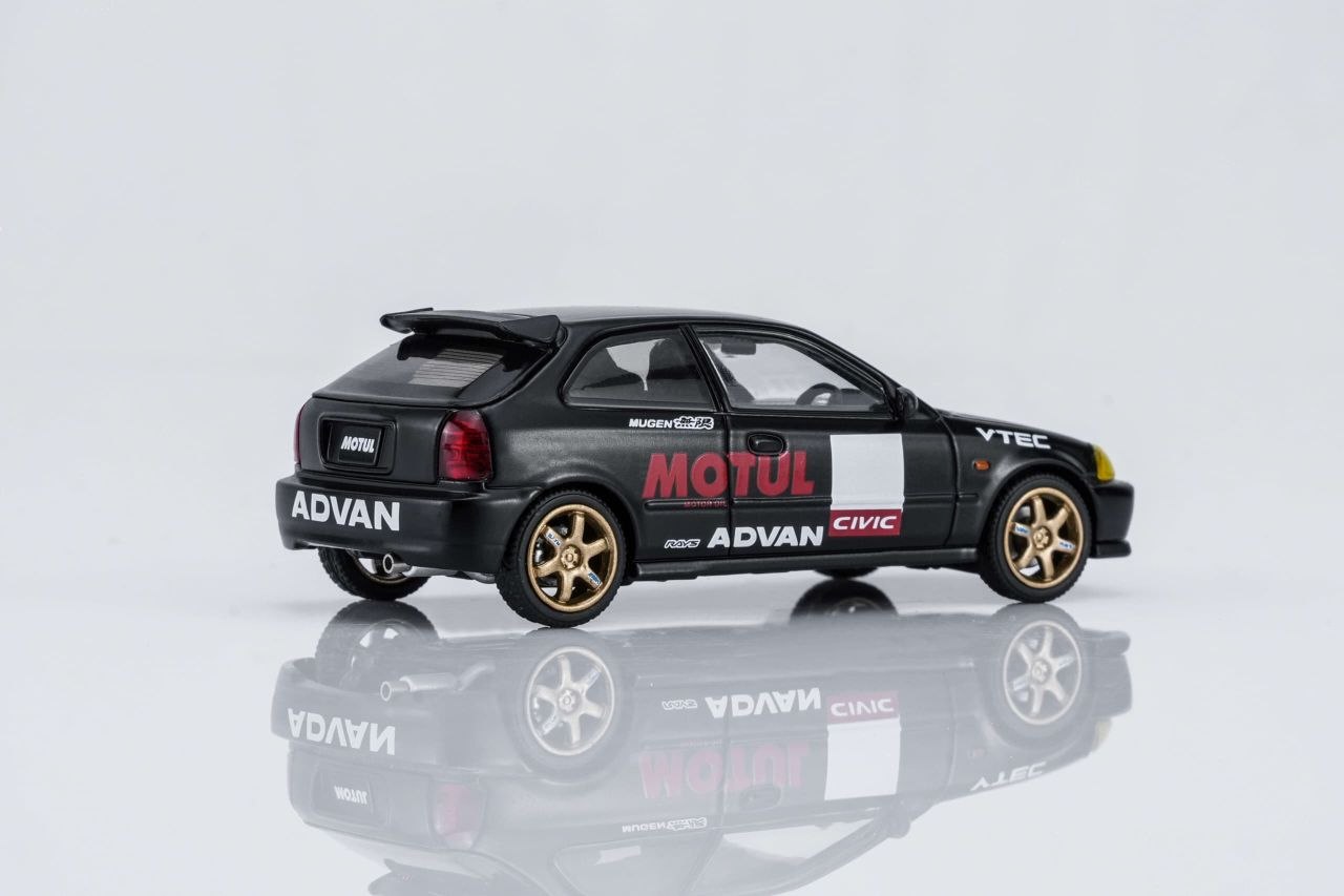MotorHelix 1:64 2012 Honda Civic Type R (EK9) *MOTUL* No good Racing Black