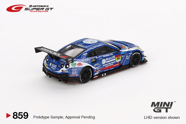 Mini GT 1:64 Nissan GT-R NISMO GT3 #56 " REALIZE NISSAN MECHANIC CHALLENGE GT-R" 2023 SUPER GT SERIES in Blister Packaging (MGT00859-BL)