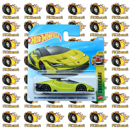 Hot Wheels 1:64 Mainline '16 Lamborghini Centenario Roadster 2/250 Exoticars Short Card