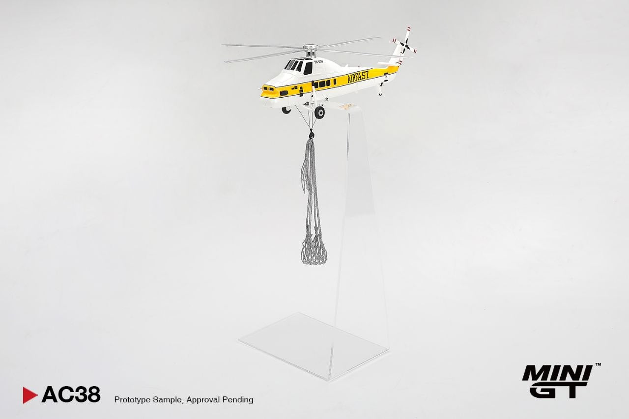 Mini GT 1:64 1985 Sikorsky S58T Helicopter *Camel Trophy* White/Yellow