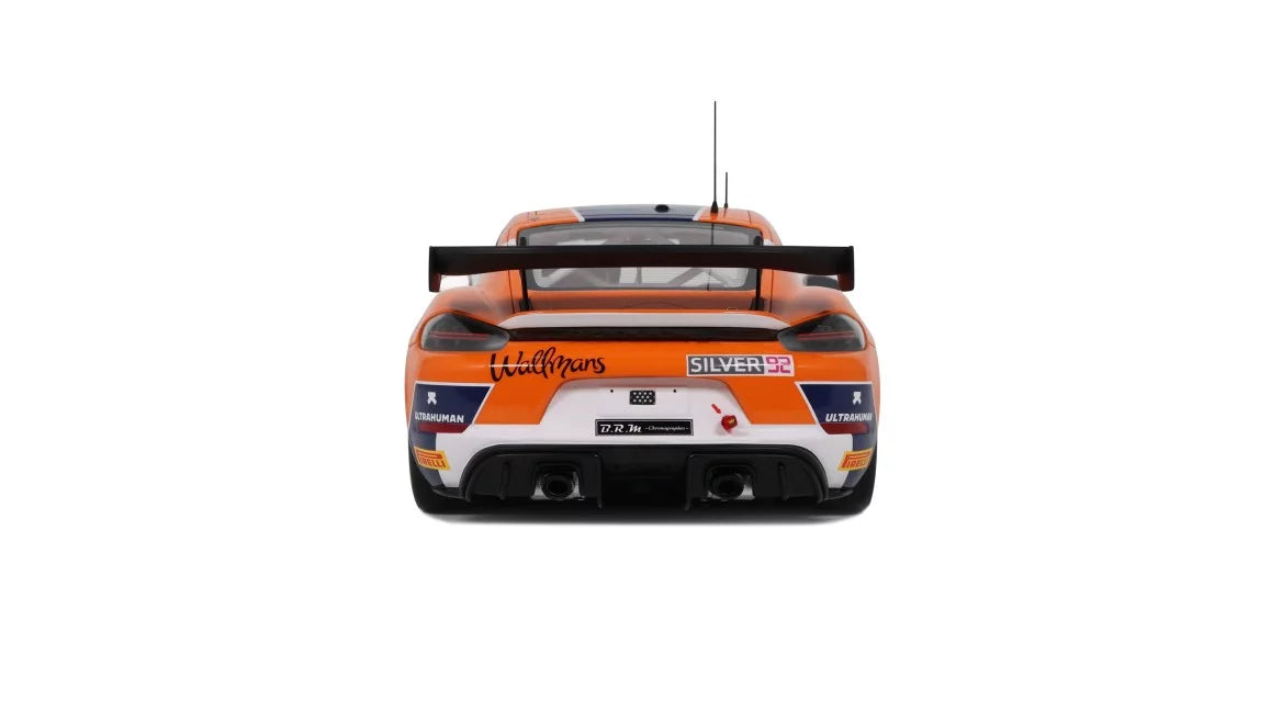 Ottomobile 1:18 2024 Porsche 718 Cayman GT4 RS Clubsport #92 E.Hayerdahl/N.Maloy GT4 European Series *Resin Series* Orange/White OT1235
