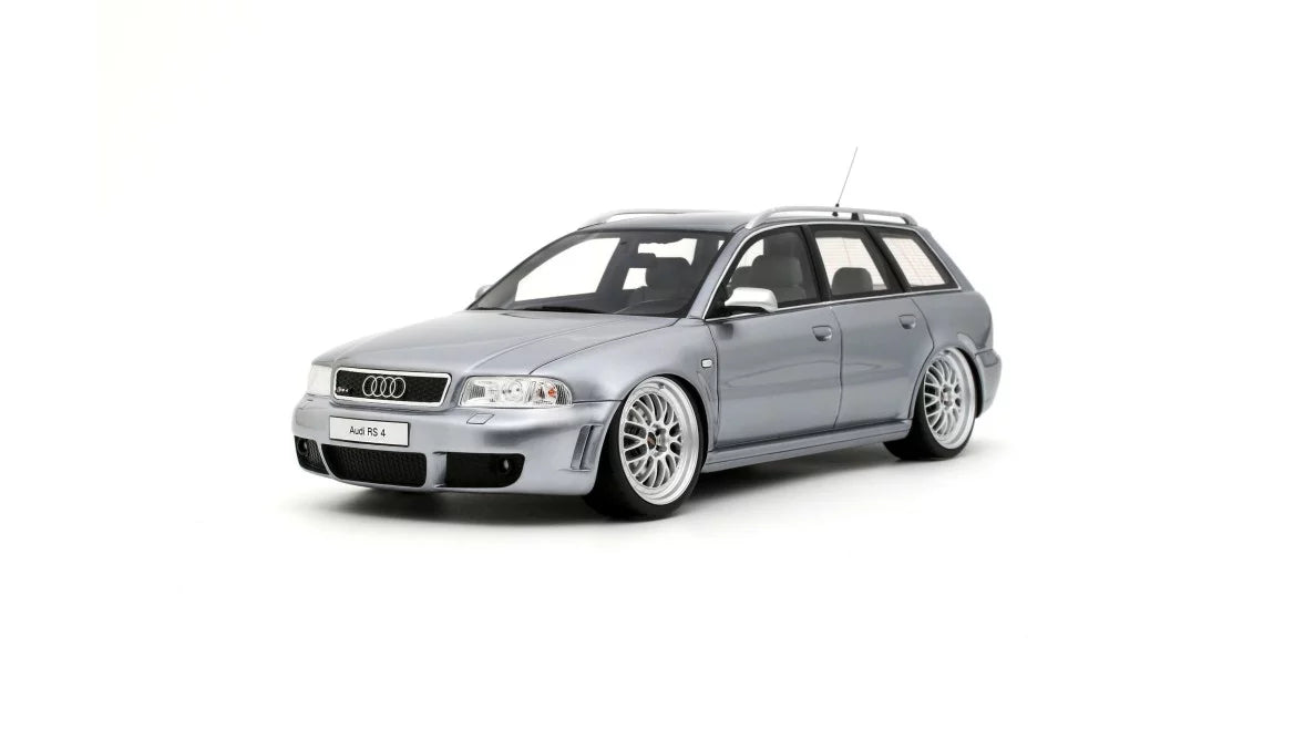 Ottomobile 1:18 Audi RS 4 (B5) Avant "stanced" Avus Silver 2025 *Resin Series* OT1396