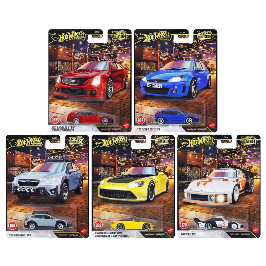 Hot Wheels 1:64 2027 Mix 1 Premium Boulevard #166-170 Full Set of X5