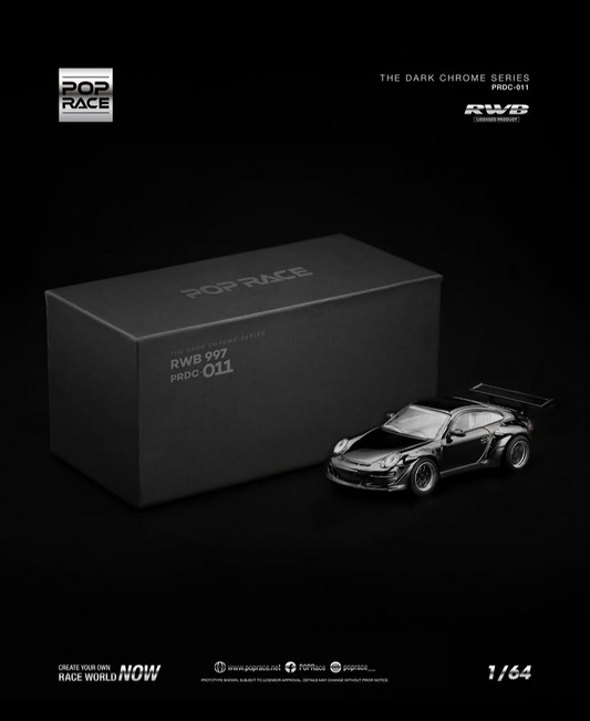 Pop Race 1:64 RWB 997 Dark Chrome PRDC011